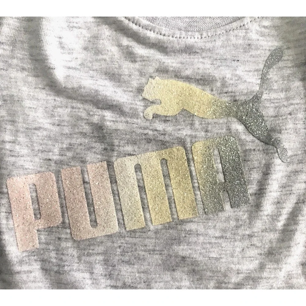 Puma Baby Girl‎ White Heather 3‑Piece Romper Set 3‑6M